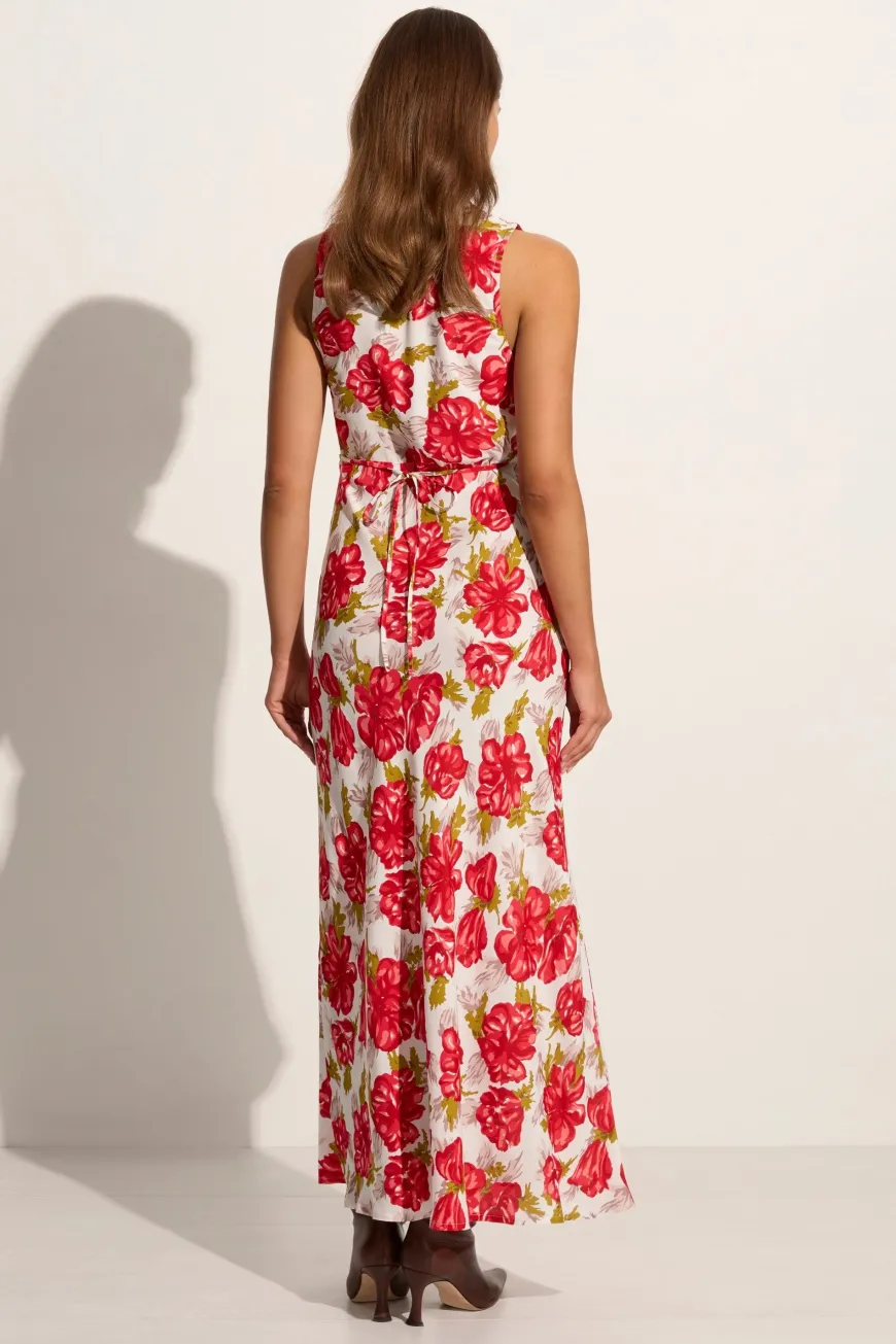 Acacia Maxi Dress Isadora Floral Red - Final Sale