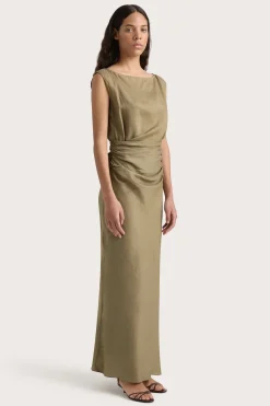 Adelia Maxi Dress Khaki