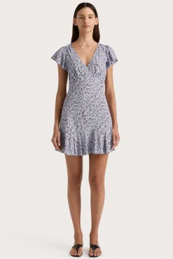 Alba Mini Dress Amaryllis Floral Blue