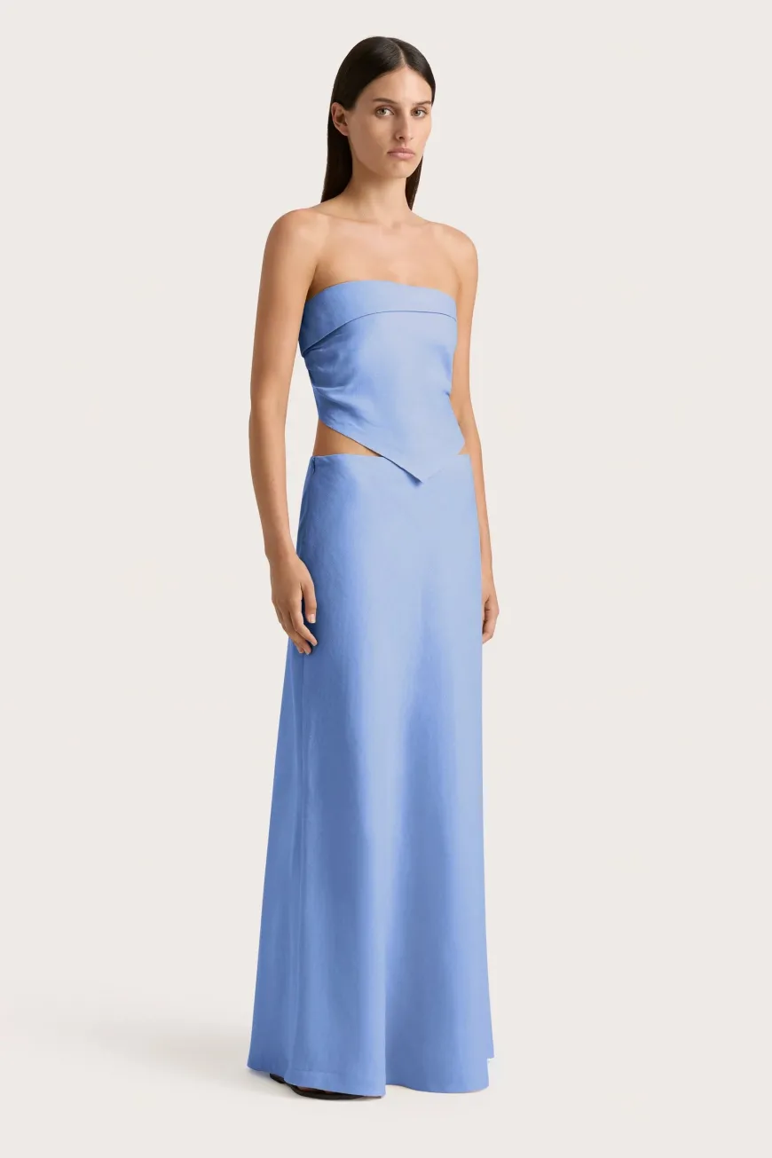 Antibes Strapless Top Mid Blue