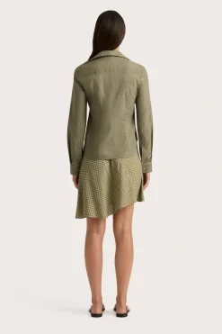 Baia Wrap Shirt Khaki