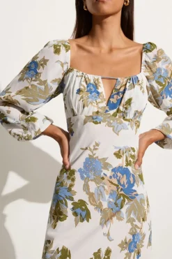 Benedita Midi Dress Escala Floral Ivory - Final Sale