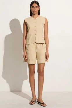 Delfina Vest Bleached Sand
