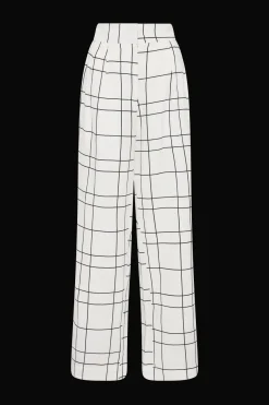 Duomo Pant Letizia Check White
