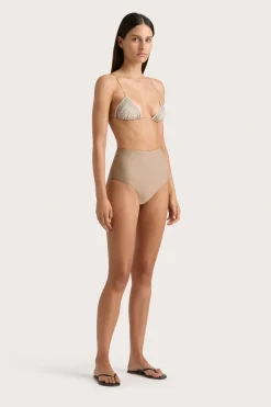 Elea Bikini Top Futura Stripe Taupe