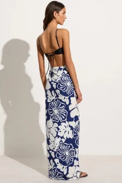 Flavia Pareo Mica Floral Navy - Final Sale