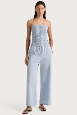 Freja Pant Blue Pinstripe