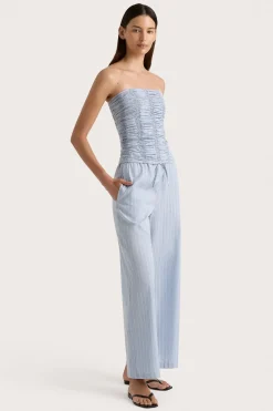 Freja Pant Blue Pinstripe