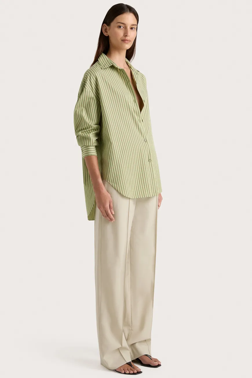 Freja Shirt Green Stripe
