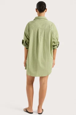 Freja Shorts Green Stripe