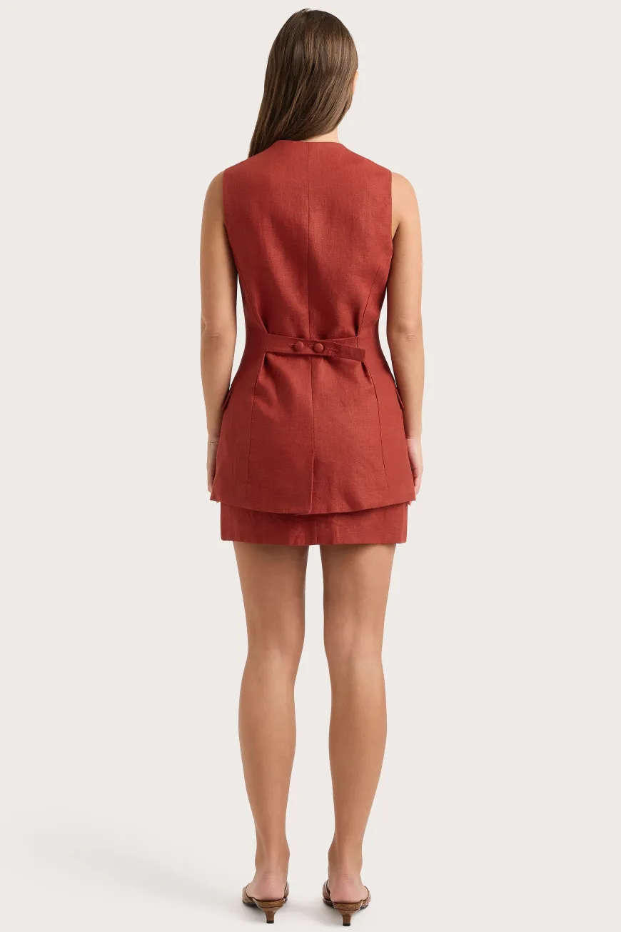 Jane Mini Skirt Garnet