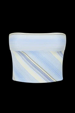 Jean Swim Top Futura Stripe Sky Blue