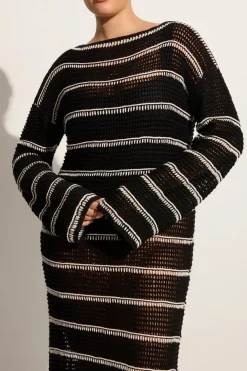 Jesolo Crochet Dress Black/Off White