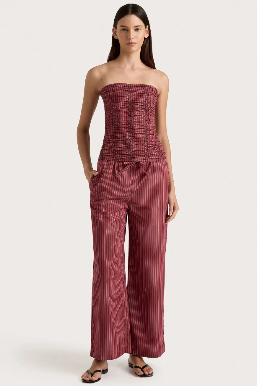 Jilliane Top Wine Stripe