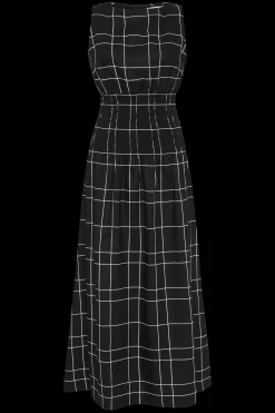 La Canella Midi Dress Letizia Check Black - Final Sale