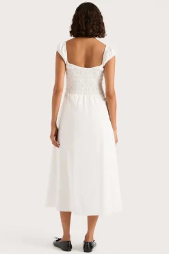 Lene Midi Dress White