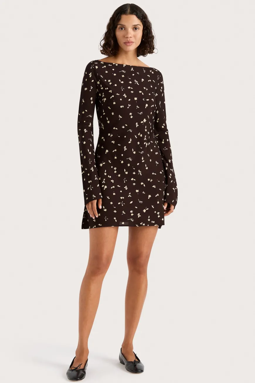 Lilou Mini Dress Clover Brown