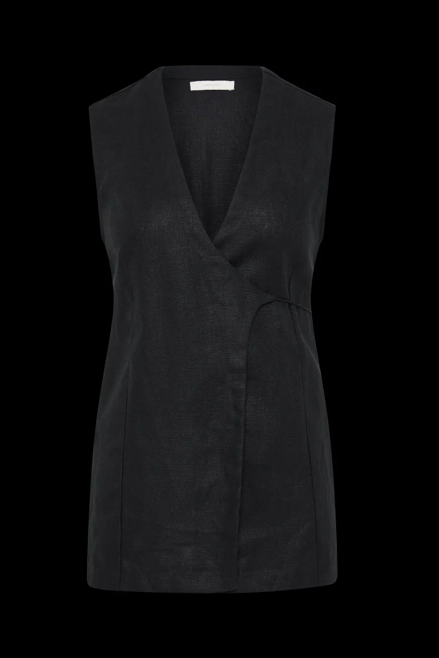 Lulea Wrap Vest Black