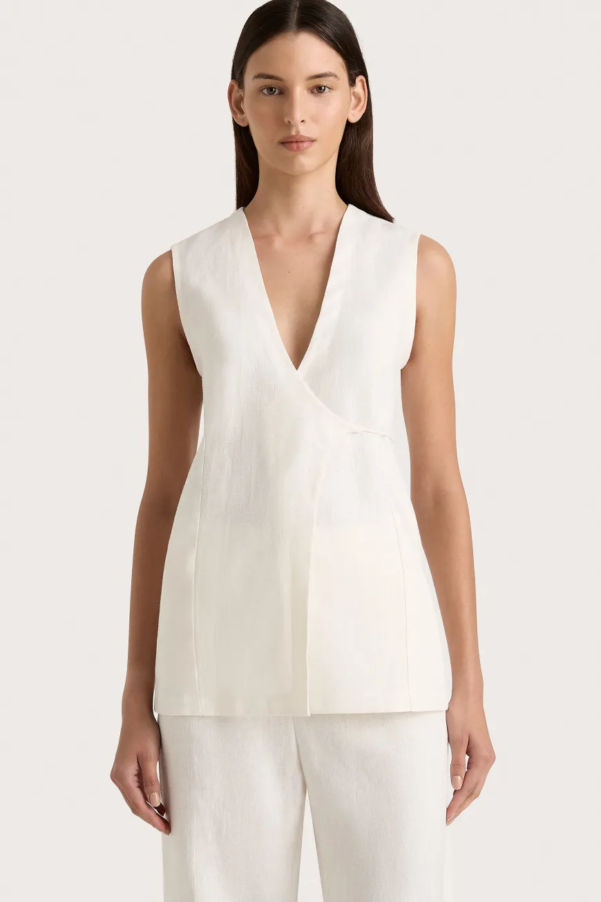 Lulea Wrap Vest White