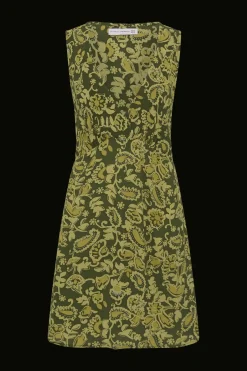 Nadja Mini Dress Selcetta Paisley Green