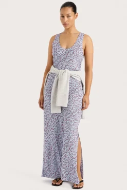 Olivia Maxi Dress Amaryllis Floral Blue