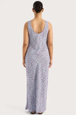 Olivia Maxi Dress Amaryllis Floral Blue