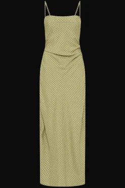 Rosas Midi Dress Oliander Khaki