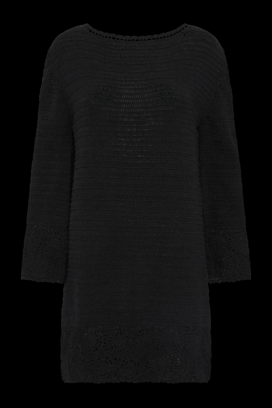 Ruia Handmade Crochet Dress Black - Final Sale