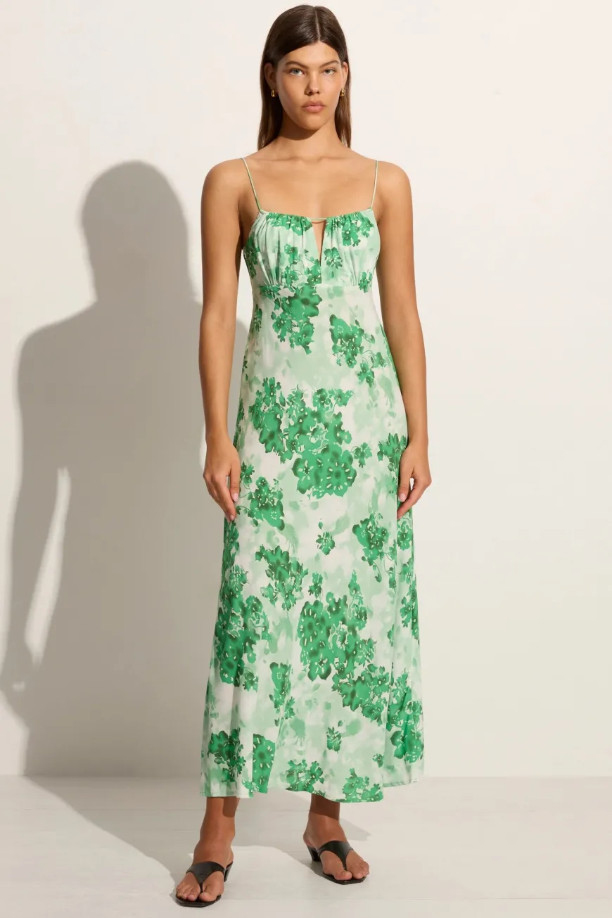 San Paolo Midi Dress Rosella Floral Green