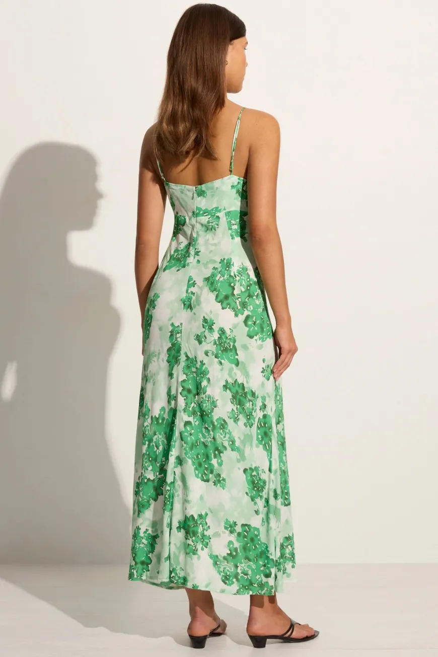 San Paolo Midi Dress Rosella Floral Green