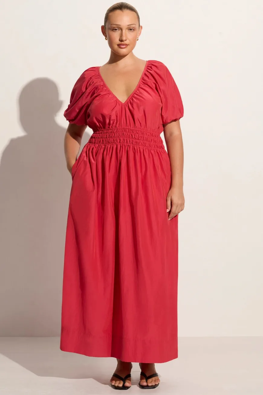 Teatro Midi Dress Crimson - Final Sale