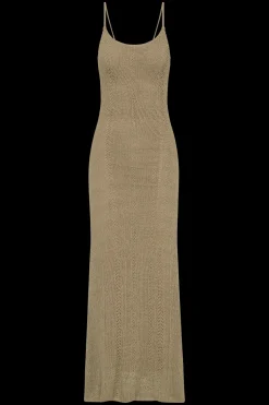Treillis Maxi Dress Khaki