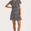 Valras Mini Dress Amaryllis Floral Black